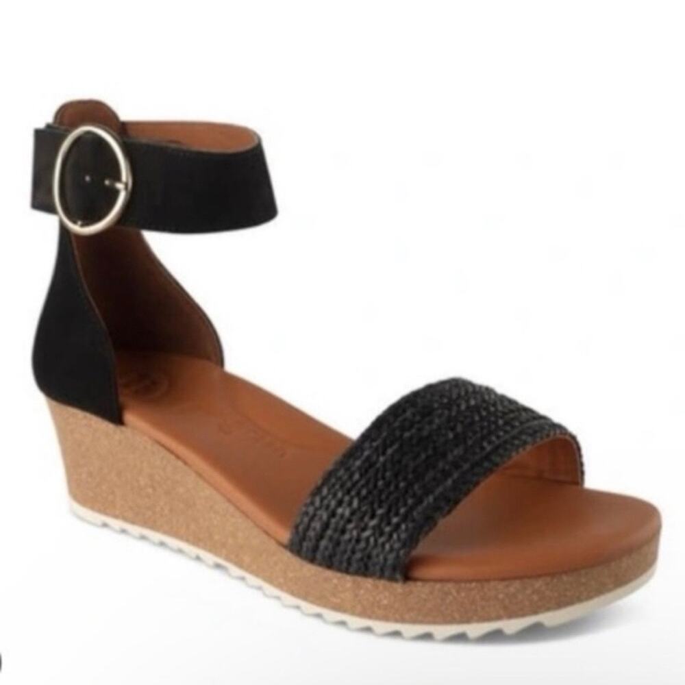 Paul Green Lana Wedge Sandals Size UK 6.5 US 9 Beach Vacation Resort Leather